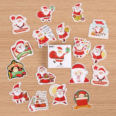 China Christamas Decoration 48PCS/Box Christmas Decoration 48PCS/Box Santa Claus Polar Bear Deer Snowman Face Sticker Decorative Christmas Party Supplies for sale