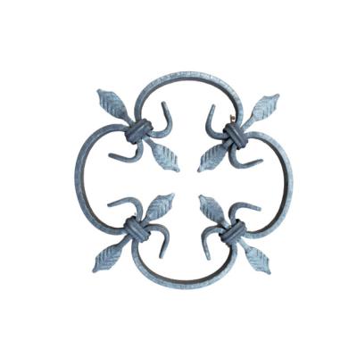 China Easily Assembled Decorative Ornamental Wrought Iron Flower Panels Rosettes For Sale for sale