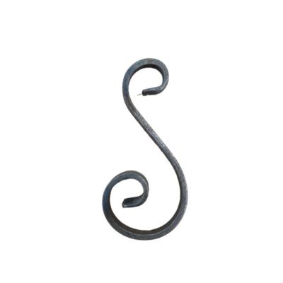 China Easily Assembled Fence Gate Railing Decoration Parts Wrought Iron Roll Accept Customized for sale