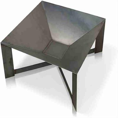 China Patio\garden\outdoor Steel Fire Pot, Square 80*80*30cm Suitable for Balcony and Garden for sale