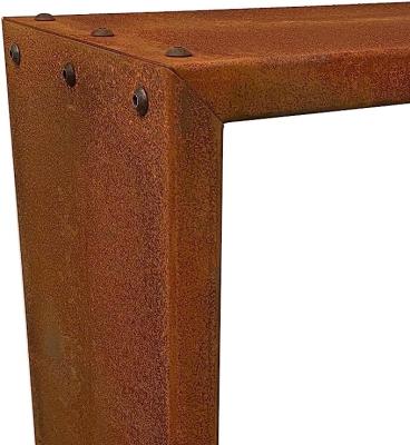 China CLASSIC Bed wrap edge/ Bed frame patina raised rise rust weathering steel frame Plant Bed Plant box for sale