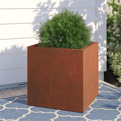 China CLASSIC custom design corten steel landscape planter for sale