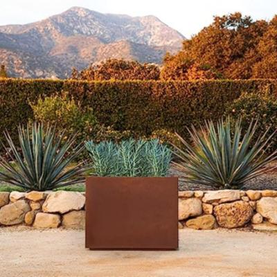 China CLASSIC corten steel planter steel pots garden box corten steel round planter for sale