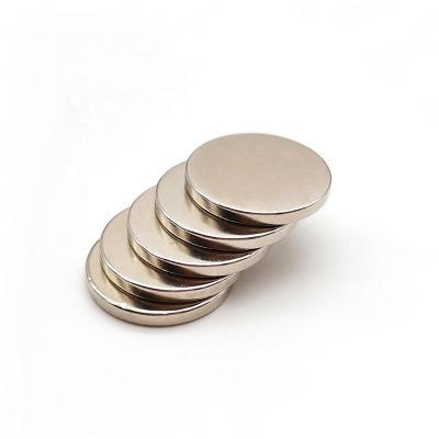 China Industrial Magnet N35 Round Customized Neodymium Axial Magnetic Magnets Permanent Rare Earth Disc Magnet For Fridge for sale