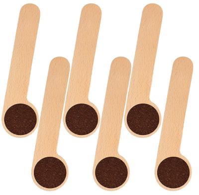 China Tailai Coffee Scoop Beech Wood Scoop Wooden Coffee Bags Viable Measuring Sealer and Bag Clip, for Beans Coffee Beans Ground Tea for sale