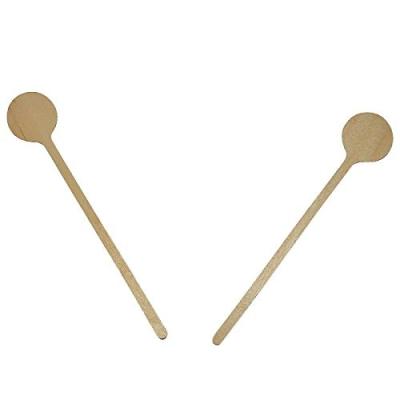 China Sustainable Round Handle 6 Inch Coffee Stirrers Stir Sticks Biodegradable Disposable Natural Birch Wooden Stir Sticks For Tea Hot Drink for sale