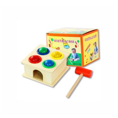 China Intelligence Developing Tailai Montessori Wooden Hammering Ball Game Knocks Toys for Children Early Learner Educational Hammer Game Kids Baby for sale