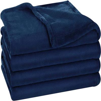 China Wholesale High Quality Luxury Super Soft Lightweight Flannel Fleece Anti-pilling Blanket for sale