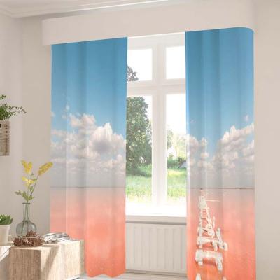 China Blackout Factory Wholesale Price Colorful Blackout Luxury Living Room Curtain for sale