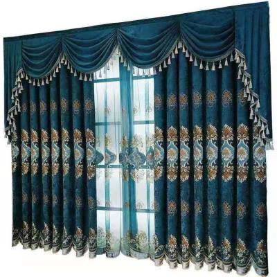 China Modern factory wholesale blackout luxury embroidered curtains for window decoration for sale