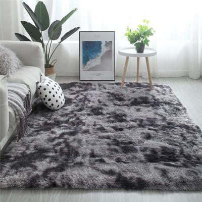 China New Washable High Quality Gradient Tie Dye Luxury Plush Warm Home Decor Carpet for sale