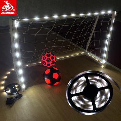 China Outdoor Sports Glow In The Dark Led Light Up Soccer Goal Football Net Lights Strip for sale