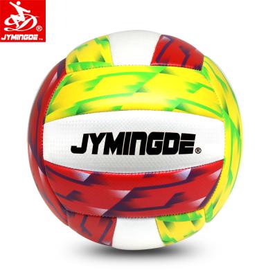 China Custom Printed Colored Leather Volleyball Ball Soft Touch PVC Volleyball PVC Standard Size 5 for sale