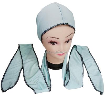 China Multifunctional Pure Spandex Sleep Hood Braids Locs Hair Headwrap Hat Scarves Satin Silk Turban Headband for sale