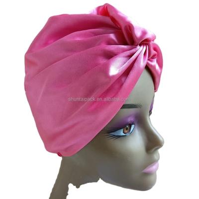 China Multifunctional African Headband Turban Women's Multifunctional African Turban Chemo Hat Beanie Scarfs Head Wrap Muslim Locs Wrap Caps for sale