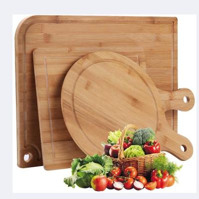 China Sustainable Kitchen 3 Shape Multifunctional E-PIN Bamboo Cutting Board For Gather Vegetable Cheese for sale