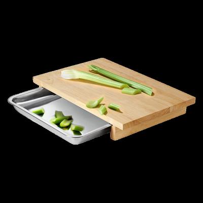 China Viable Kitchen Cutting Plates E-PIN Chopper Sets Wood Wooden Cutting Board With Containers for sale