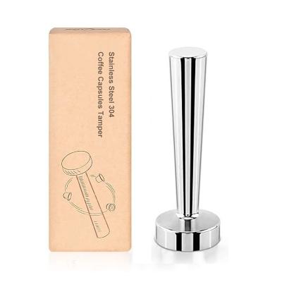 China Reusable Reusable E-PIN Stainless Steel Coffee Tamper Nespresso Coffee Capsule Tamper With Color Box for sale