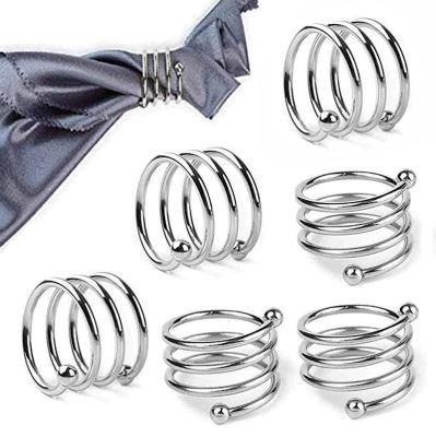 China Sustainable E-PIN 6 Pcs Spring Napkin Rings for sale