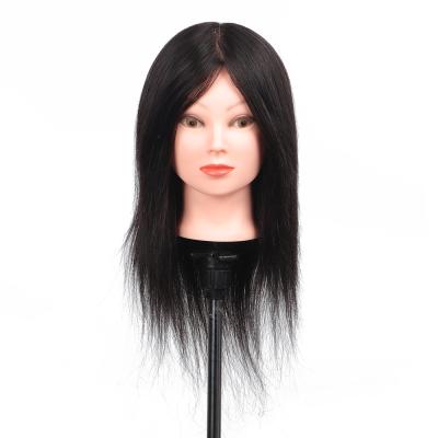 China 100% Light Color Training Head 18inch Inflatable Hair Training Head Hair Mannequin Head for sale