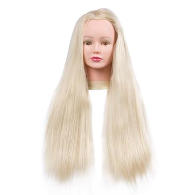 China Hot Sale Silky Straight Mannequin Barber Training Head 100% Long Silky Straight Wave Synthetic Hair Hair Mannequin for sale