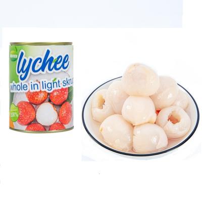 China New Season Chinese Factory Supplier Canned Fresh Fruit All-portion Canned Fruit Factory Supply 425g/567g Canned Fruit Canned Lychee In Syrup for sale