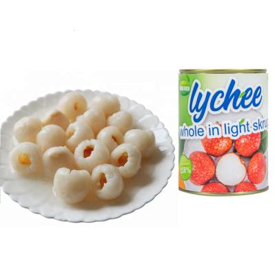 China Chinese supplier new season factory canned whole canned lychee/lychee canned tin pack fruit in syrup for sale