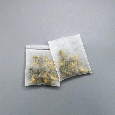 China Reusable Biodegradable ES Cornstarch Corn Fiber Nonwoven Heat Sealing Cloth Drip Tea Coffee Filter Bag With Tag for sale