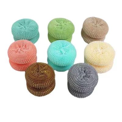 China Direct Removable Oil Free Mesh Kitchen Brush Pot Plant Durable and Dishwasher Cleaning Ball Brush for sale