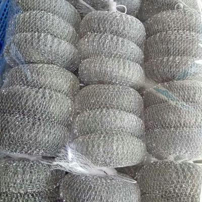 China Wire Scourer Durable Galvanized Mesh Scourer Pad for sale