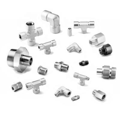 China SS304 / 316 Compression Tube Fittings Stainless Steel Hydraulic Pipe Fittings for sale