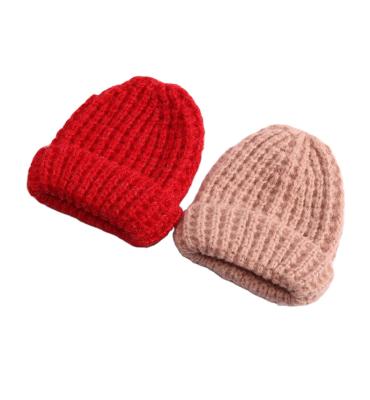 China 2021 Comfortable Different Color Children Woolen Acrylic Warm Hat Knitted Hat Winter Beanie Hats For Hats Wholesale for sale