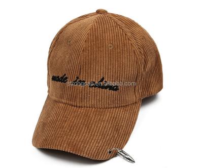 China Character Casual Autumn Winter Corduroy Dad Hat Men And Women Hip Hop Hat for sale