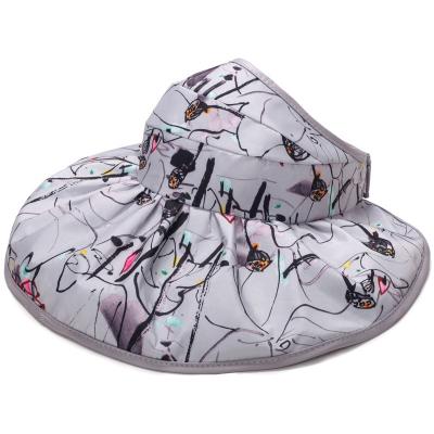 China Lightweight 2021 High Quality Sun Visor Hats For Women Cover Wholesale Custom Logo Covers Sun Cloth Hat Printing Summer Foldable Hats for sale