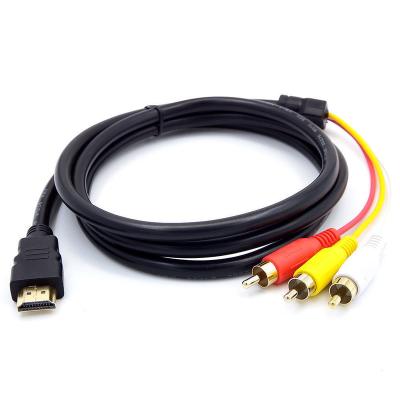 China 1.5MT HD MI 3 monitor to aux audio video adapter. RCA AV Cable Lead PC TV Video Audio for sale