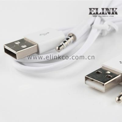 China Flex/well 3.5mm Jack To audio AUX. Male USB 2.0 Male Charging Cable Adapter Attach 3 Feet (3.5mm Aux 3 Feet) for sale