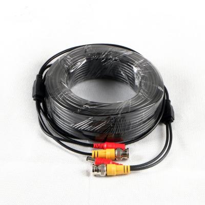 China Cheap and Practical 60FT CCTV DVR Cord Camera DVR Black Wire BNC RCA Wire Power Video CCTV Cable Security Camera for sale