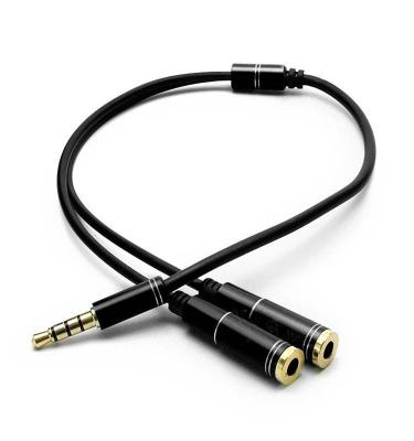 China Flex / Well 3.5mm 1 Male To Female Metal 2 Colorful Earphone Extension Y Splitter Audio Cable for sale