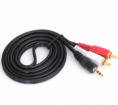 China Male 3.5mm stereo aux. 5ft DVD Player to 2RCA Male RCA Cable (Right & Left) Audio Adapter for sale