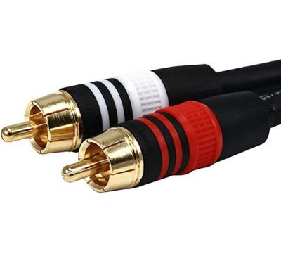 China High quality 3.5mm DVD player RCA M to 3.55mm RCA M cord with nylon mesh for sale