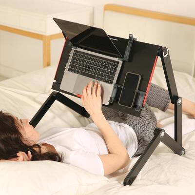 China Conference Table Omax Foldable Aluminum Laptop Stand Lying Desk Adjust Computer Table for sale