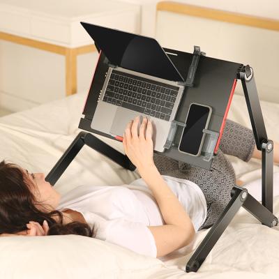 China (Size) 2021 Adjustable Aluminum Folding Portable Stands Adjustable Waist Bed Laptop Lying Stand For Bed for sale