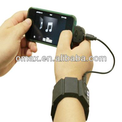 China Mobile Wrist Power Battery Silicon Wristband USB Charger Power Bank for sale