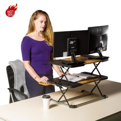 China Use Standing Desk Laptop Stand Desk Table Lift for Laptop and OMAX S1 PC Computer Adjustable Sit to Stand for sale