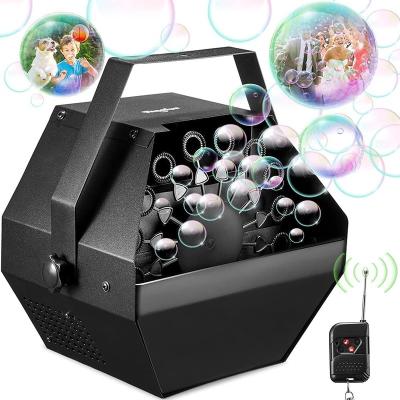 China Party Wedding Events 30W Small Portable Metal Bubbles Machine Auto Bubble Maker for Outdoor/Indoor Stage, Radio Remote Control for sale