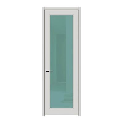 China Modern Modern Interior Aluminum With Frosted Glass Toilet Door Bathroom Door for sale