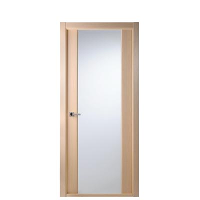 China Modern Kitchen Interior Interior Panel MDF Oak Wood Door And Frame With Glass for sale