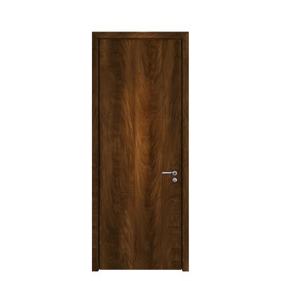 China Customized Modern Professional Interior Exterior Brown Apartment Wood Door for sale