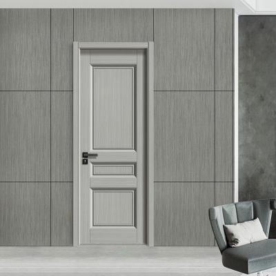 China Modern New Design European MDF Panel Doors Cheap Solid Wood Interior Washroom for sale