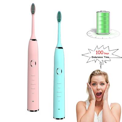 China Food Grade Dupont Nylon Stiffens Speed ​​5 100 Days Battery Life IPX8 Quiet Waterproof USB Charging Sonic Electric Toothbrush for sale